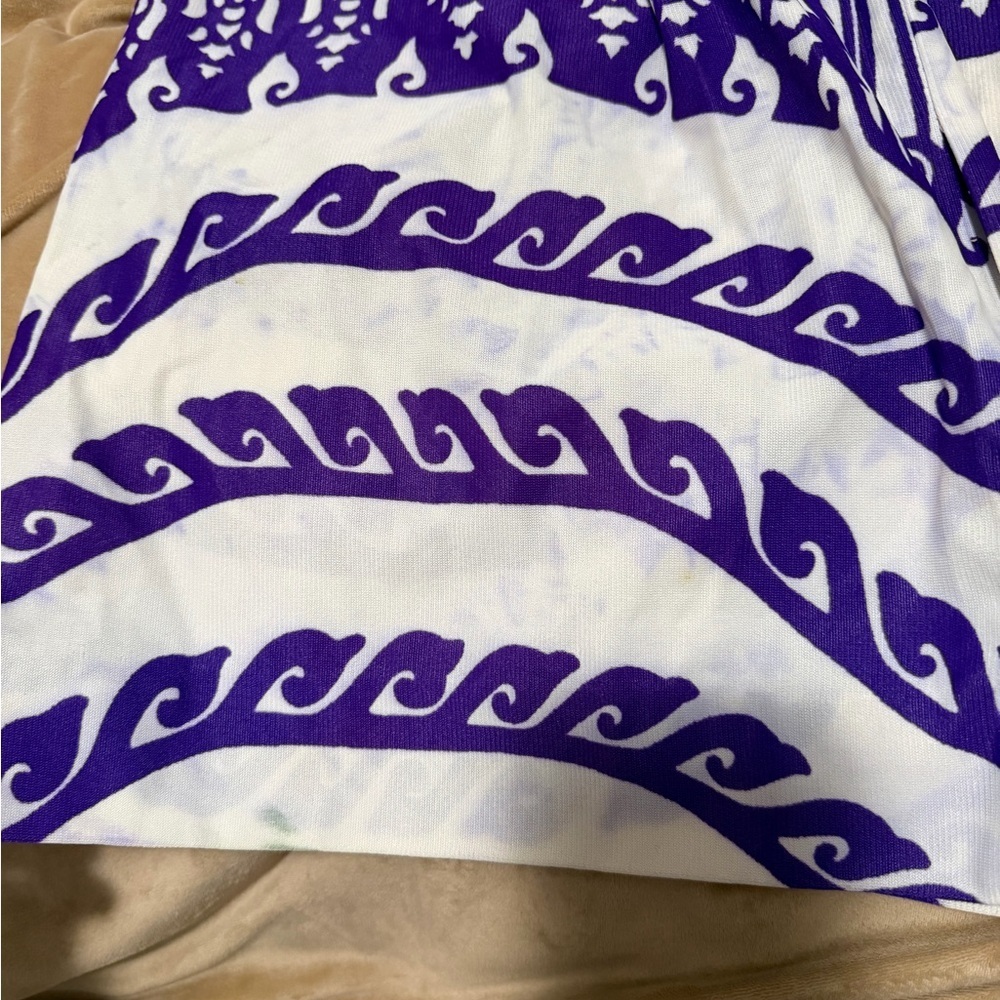 Vintage Wanda Belli San Francisco Orange and Purple Patterned Jumpsuit 70’s 0/2 - Picture 5 of 7